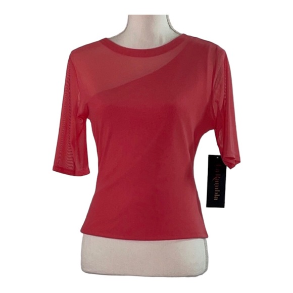 NWT Coral Sheer Blouse w/Tank - Picture 5 of 6